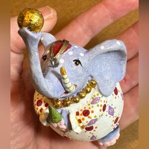 ELEANOR ELEPHANT MINI ORNAMENT, PATIENCE BREWSTER BY MAC KENZIE CHILDS 30954